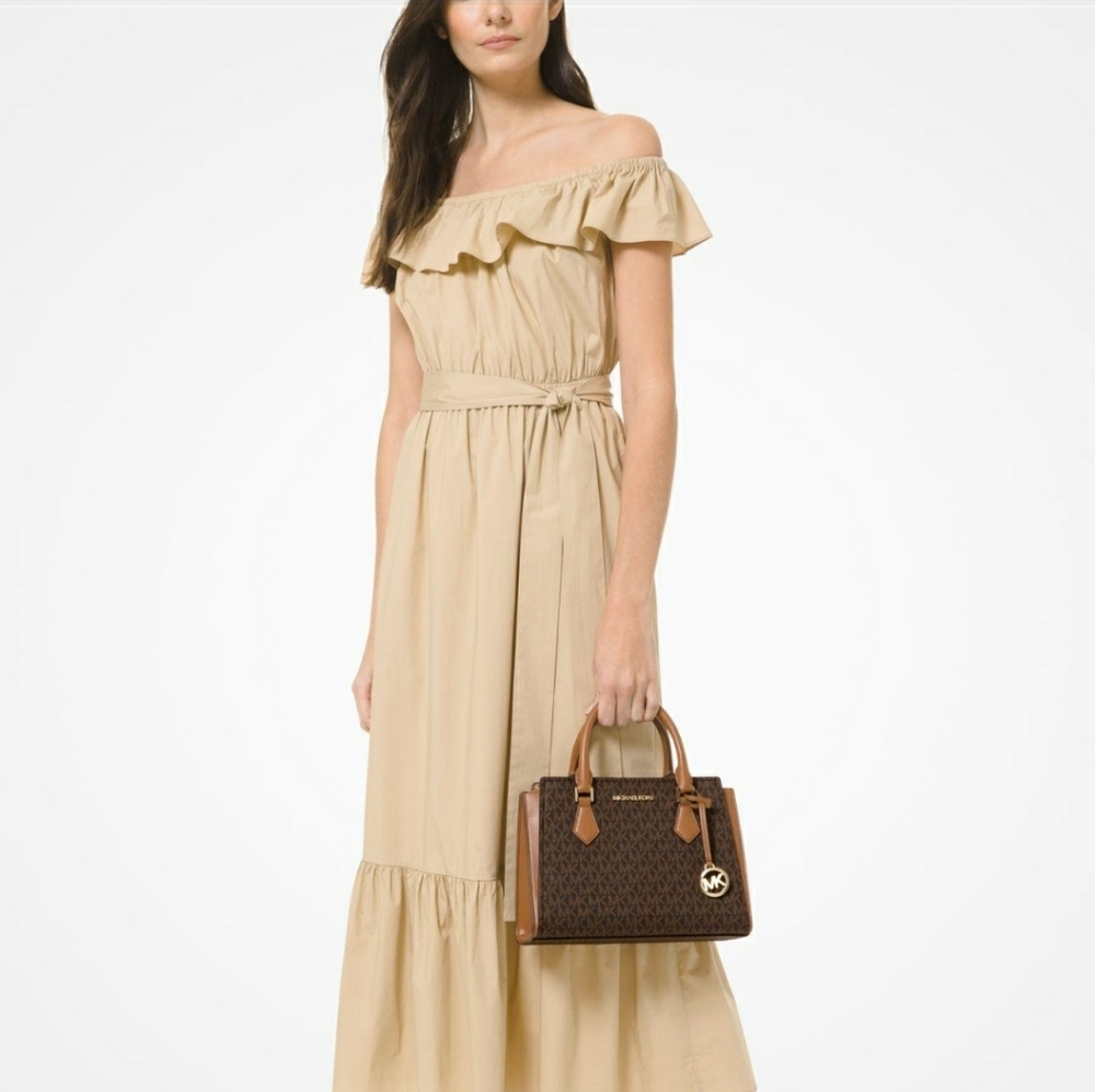 Michael Kors/ medium brown leather hand bag - Picture 3 of 7